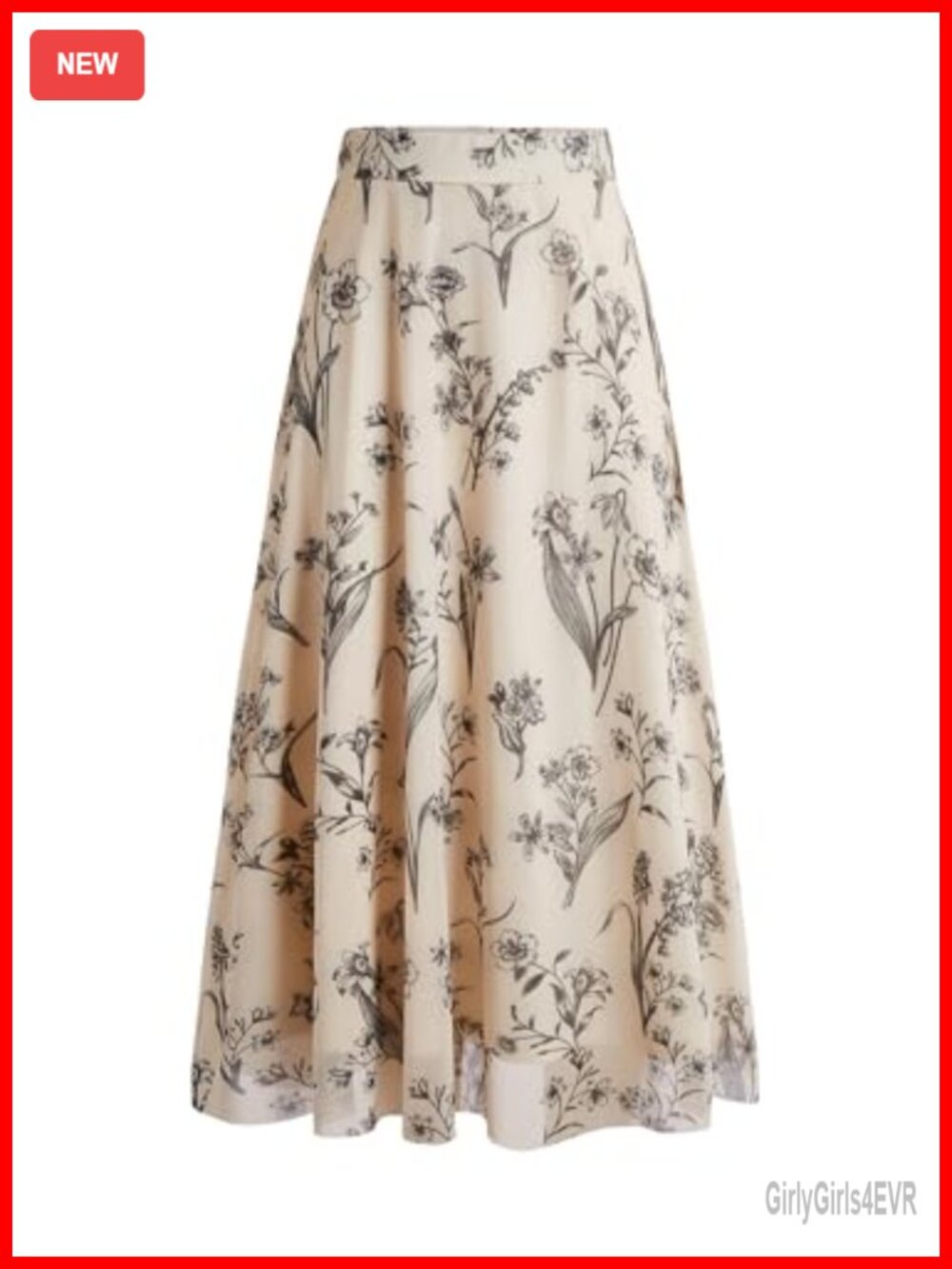 Women's Y2K Boho Floral Ruffle Mesh High Waist Maxi Skirt Ankle Length A-Line